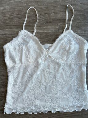 Delicate White Lace Cami Top